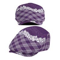 Hawaii Aloha Plumeria Lei Violet Palaka Jeff Hat - Polynesian Pride