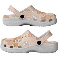 Hawaii Anthurium Tiare Pikake Lei Clogs Shoes Alani Lauhala Art Pattern