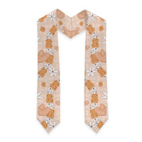 Hawaii Anthurium Tiare Pikake Lei Graduation Stole Alani Lauhala Art Pattern