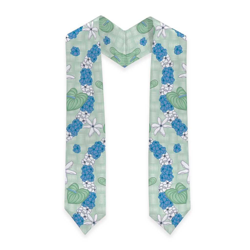 Hawaii Anthurium Tiare Pikake Lei Graduation Stole Omaomao Lauhala Art Pattern