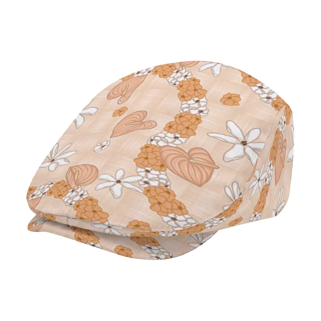 Hawaii Anthurium Tiare Pikake Lei Jeff Hat Alani Lauhala Art Pattern