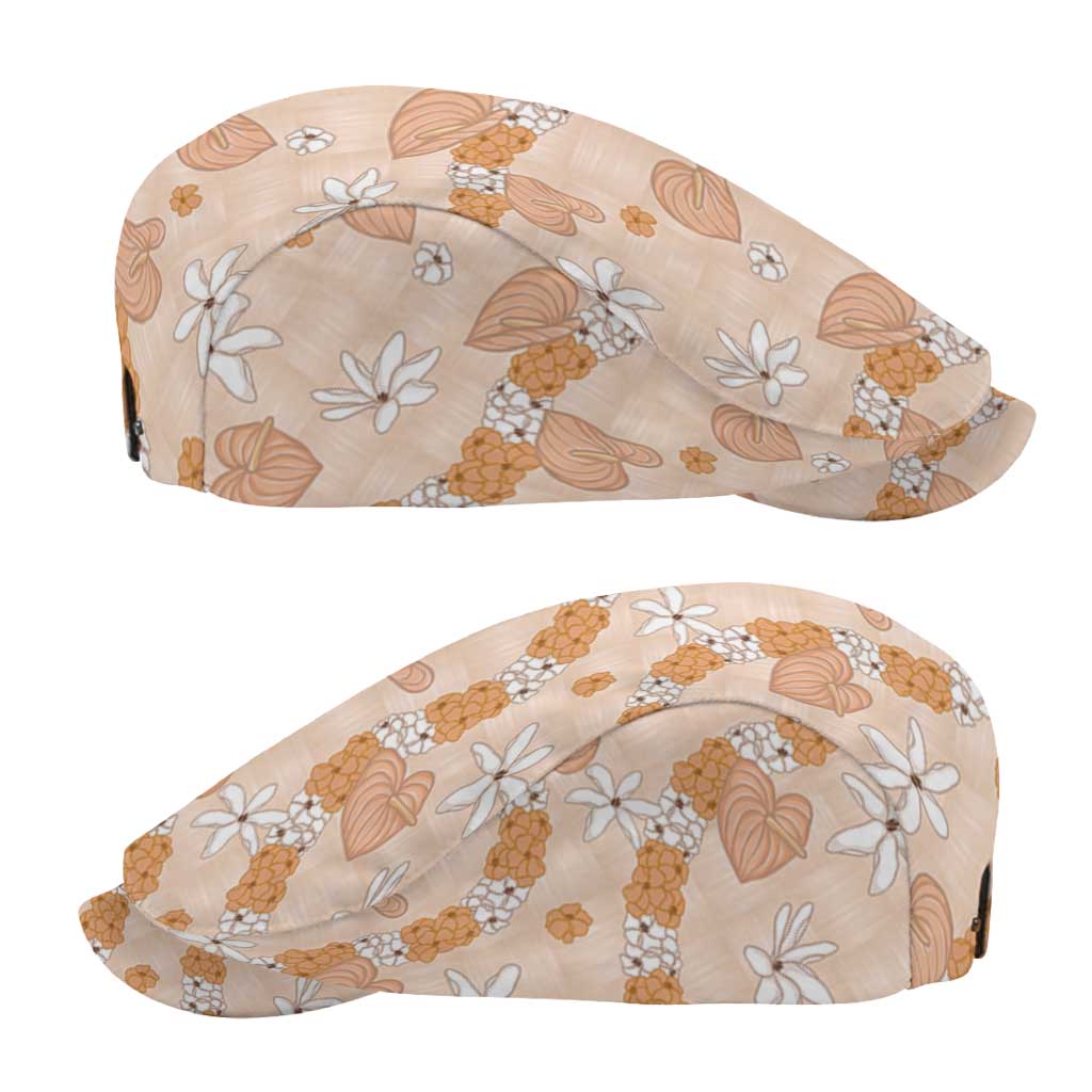 Hawaii Anthurium Tiare Pikake Lei Jeff Hat Alani Lauhala Art Pattern