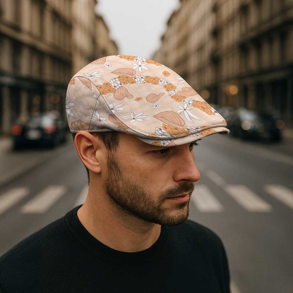 Hawaii Anthurium Tiare Pikake Lei Jeff Hat Alani Lauhala Art Pattern