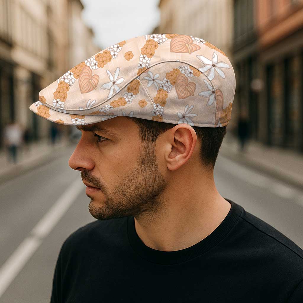 Hawaii Anthurium Tiare Pikake Lei Jeff Hat Alani Lauhala Art Pattern