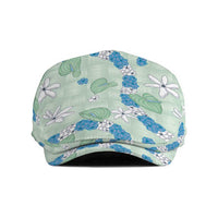 Hawaii Anthurium Tiare Pikake Lei Jeff Hat Omaomao Lauhala Art Pattern