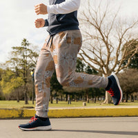 Hawaii Anthurium Tiare Pikake Lei Jogger Pants Alani Lauhala Art Pattern