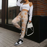 Hawaii Anthurium Tiare Pikake Lei Jogger Pants Alani Lauhala Art Pattern