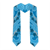 Hawaii Blue Hibiscus Pikake Lei Graduation Stole