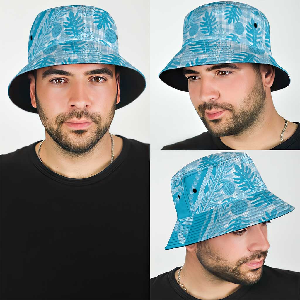 Hawaii Breadfruit Palaka Bucket Hat Polu Maile Lei - Polynesian Pride