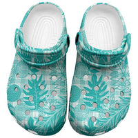 Hawaii Breadfruit Palaka Clogs Shoes Polu Opal Maile Lei - Polynesian Pride