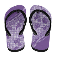 Hawaii Breadfruit Palaka Flip Flops Poni Maile Lei - Polynesian Pride