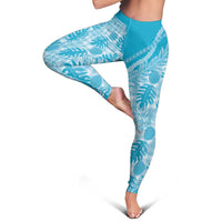 Hawaii Breadfruit Palaka Leggings Polu Maile Lei - Polynesian Pride