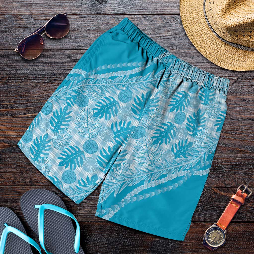 Hawaii Breadfruit Palaka Shorts for Men Polu Maile Lei - Polynesian Pride