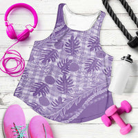 Hawaii Breadfruit Palaka Women Racerback Tank Poni Maile Lei - Polynesian Pride