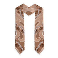 Hawaii Brown Hibiscus Pikake Lei Graduation Stole
