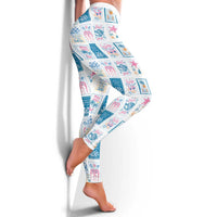 Hawaii Coastal Summer Postcard Leggings