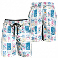 Hawaii Coastal Summer Postcard Shorts for Men