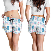 Hawaii Coastal Summer Postcard Shorts for Women