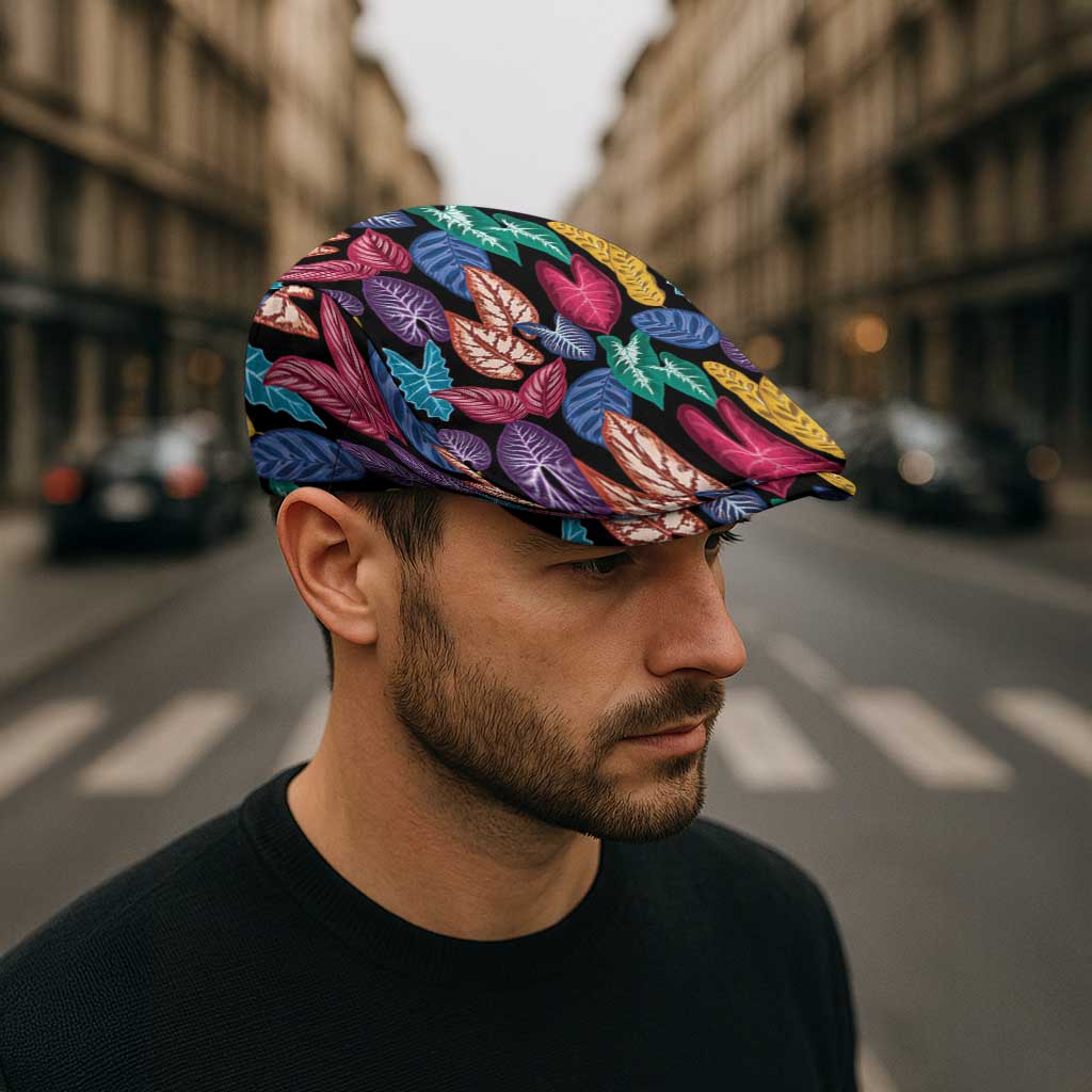 Hawaii Colorful Tropical Leaves Jeff Hat