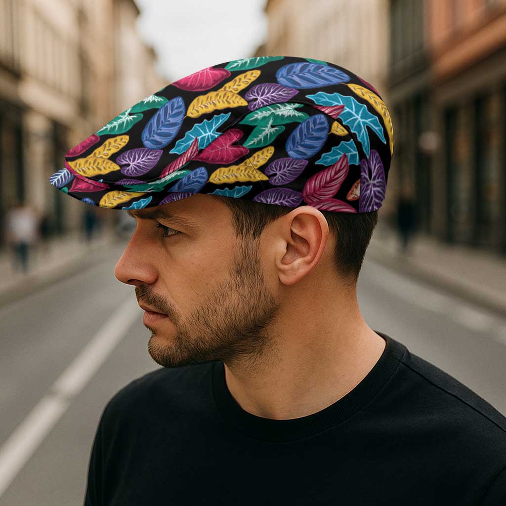 Hawaii Colorful Tropical Leaves Jeff Hat