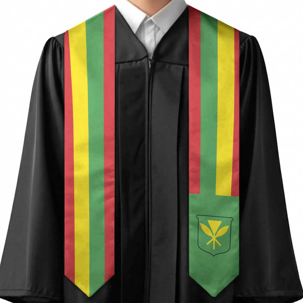 Hawaii Graduation Stole Kanaka Maoli Flag