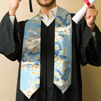 Hawaii Hibiscus Plumeria Blue Graduation Stole Polynesian Pattern LT01 - Polynesian Pride