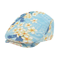 Hawaii Hibiscus Plumeria Blue Jeff Hat Polynesian Pattern LT01 - Polynesian Pride