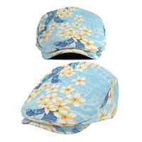 Hawaii Hibiscus Plumeria Blue Jeff Hat Polynesian Pattern LT01 - Polynesian Pride