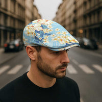 Hawaii Hibiscus Plumeria Blue Jeff Hat Polynesian Pattern LT01 - Polynesian Pride