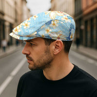 Hawaii Hibiscus Plumeria Blue Jeff Hat Polynesian Pattern LT01 - Polynesian Pride