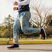 Hawaii Hibiscus Plumeria Blue Jogger Pants Polynesian Pattern LT01 - Polynesian Pride