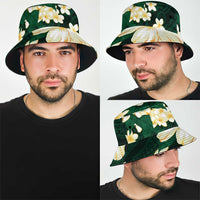 Hawaii Hibiscus Plumeria Green Bucket Hat Polynesian Pattern LT01 - Polynesian Pride