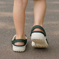 Hawaii Hibiscus Plumeria Green Clogs Shoes Polynesian Pattern