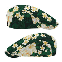 Hawaii Hibiscus Plumeria Green Jeff Hat Polynesian Pattern