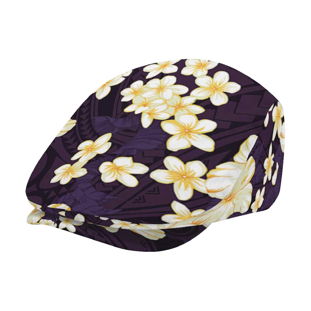 Hawaii Hibiscus Plumeria Purple Jeff Hat Polynesian Pattern LT01 - Polynesian Pride