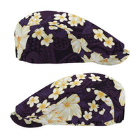 Hawaii Hibiscus Plumeria Purple Jeff Hat Polynesian Pattern LT01 - Polynesian Pride