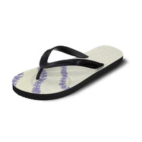 Hawaii Honohono Palaka Motifs Flip Flops Hawaiian Orchid Lei LT14 - Polynesian Pride