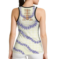 Hawaii Honohono Palaka Motifs Hollow Tank Top Hawaiian Orchid Lei LT14 - Polynesian Pride