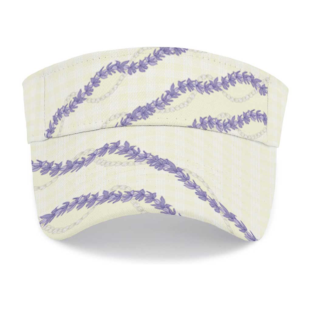 Hawaii Honohono Palaka Motifs Sun Visor Cap Hawaiian Orchid Lei LT14 - Polynesian Pride
