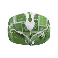 Hawaii Japanese Culture Sage Green Jeff Hat Spring Cranes Aloha Pattern