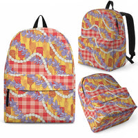 Hawaii Kahili Palaka Motifs Backpack Hawaiian Honohono Pikake Lei LT14 - Polynesian Pride
