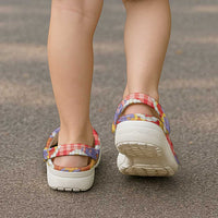 Hawaii Kahili Palaka Motifs Clogs Shoes Hawaiian Honohono Pikake Lei LT14 - Polynesian Pride