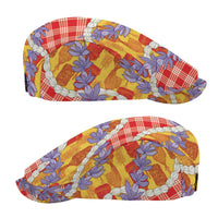 Hawaii Kahili Palaka Motifs Jeff Hat Hawaiian Honohono Pikake Lei LT14 - Polynesian Pride