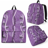 Hawaii Maile Lei Backpack With Violet Monstera Pattern LT05 - Polynesian Pride
