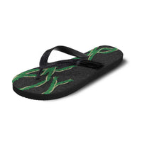 Hawaii Maile Lei Flip Flops Aloha Black Color LT03 - Polynesian Pride