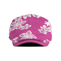 Hawaii Monstera Deliciosa Jeff Hat Pink Plumeria Polynesian Pattern - Polynesian Pride
