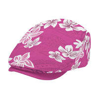 Hawaii Monstera Deliciosa Jeff Hat Pink Plumeria Polynesian Pattern - Polynesian Pride