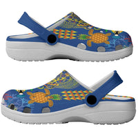 Hawaii Ocean Clogs Shoes Pineapple Turtle and Mango Reef Triggerfish and Kakau Tattoo LT03 - Polynesian Pride