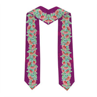 Hawaii Ohia Lehua Graduation Stole Tropical Vibes Fuchsia