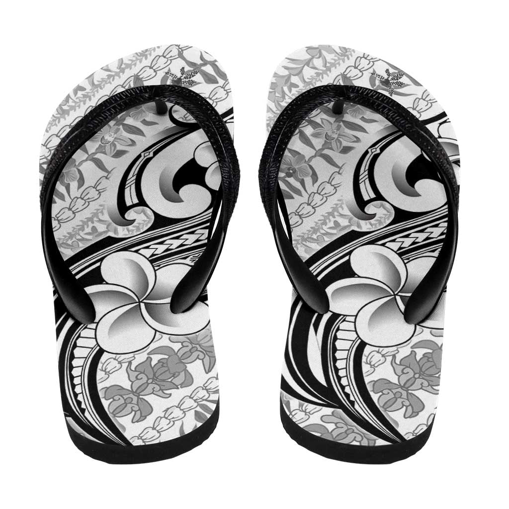 Hawaii Plumeria Lokelani Pikake Lei Flip Flops Ele'ele Polynesian Tattoo